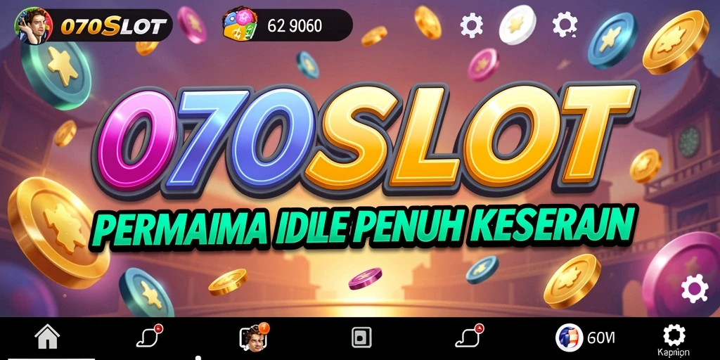 Gameplay <strong>070SLOT</strong> menampilkan mesin slot yang berputar dan menghasilkan koin.