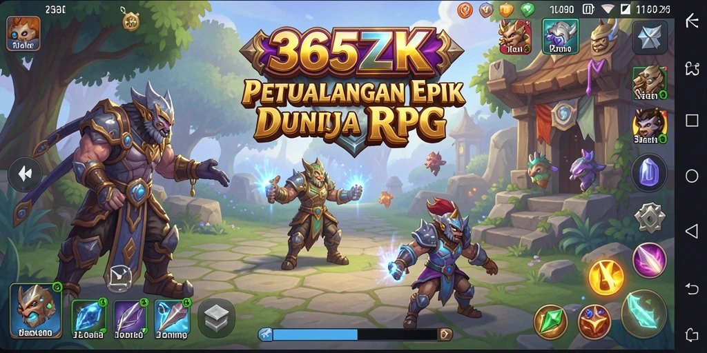 Tampilan gameplay 365ZK yang menarik dengan aksi seru dan karakter unik.