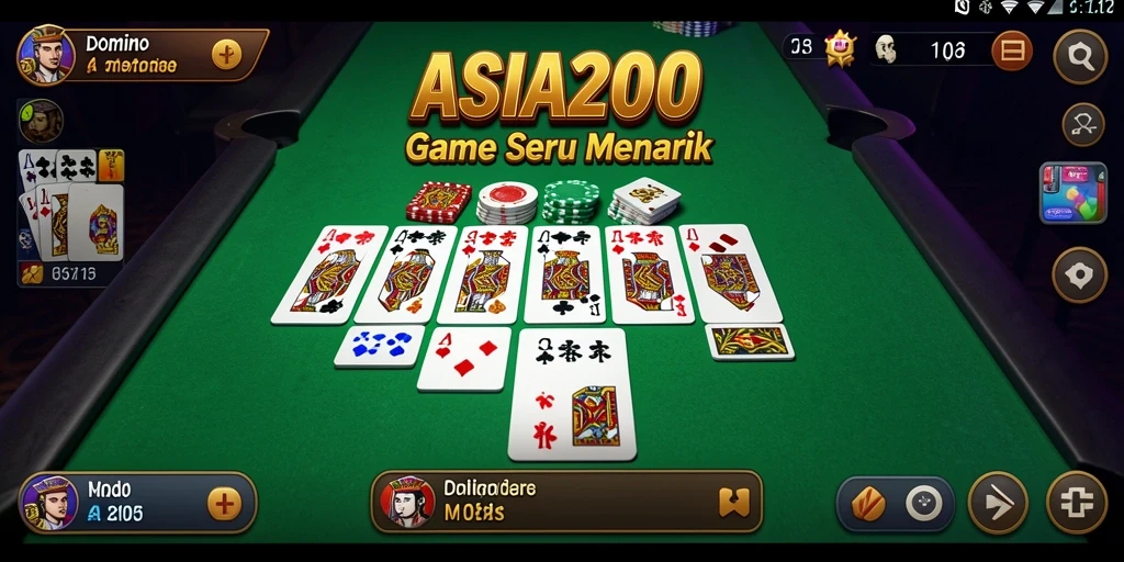 Tangkapan layar gameplay seru ASIA200 yang menampilkan aksi domino.