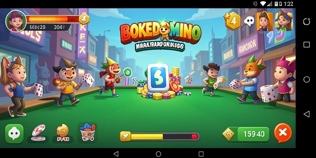 Screenshot BOKEDOMINO menampilkan fitur manajemen permainan yang mudah digunakan.