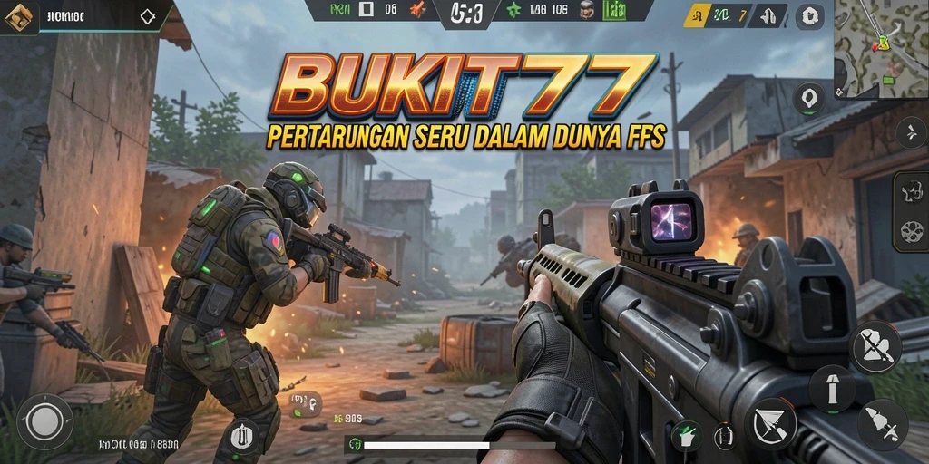 Screenshot gameplay BUKIT777 menampilkan aksi tembak-menembak yang intens.