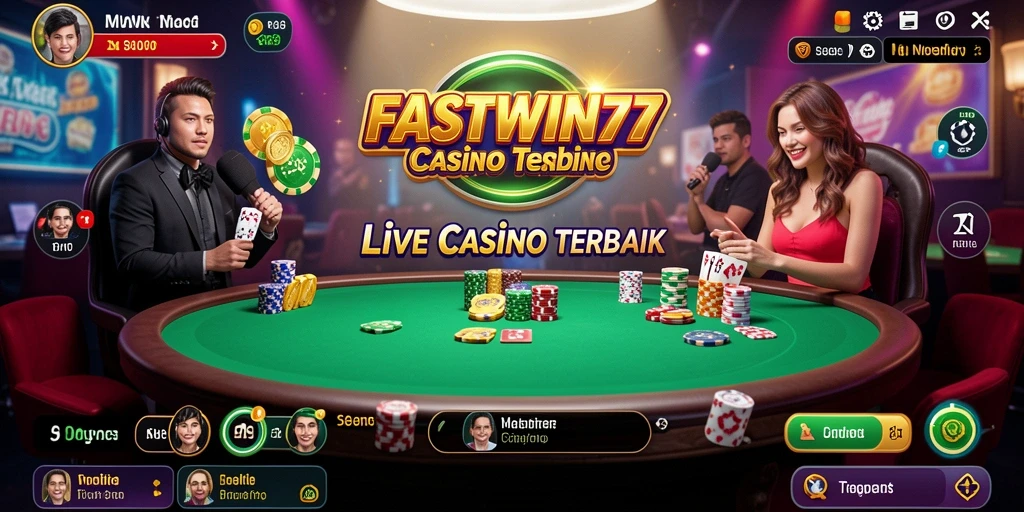 Tampilan gameplay Live Casino yang interaktif dan seru di FASTWIN77.