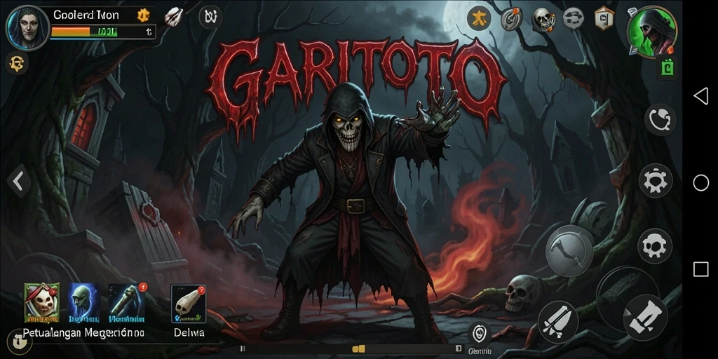 Tampilan gameplay GARITOTO yang menakutkan dan penuh ketegangan.