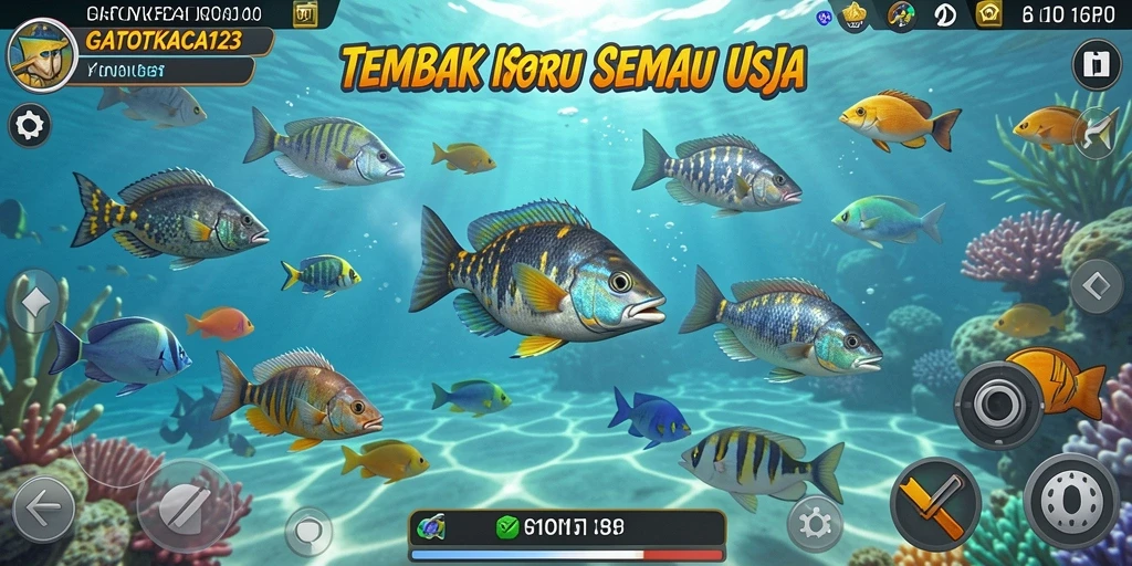 Tampilan gameplay GATOTKACA123 yang seru dan penuh warna.