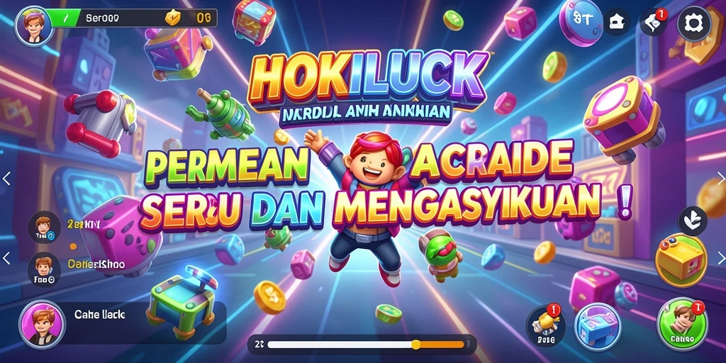 Screenshot menunjukkan gameplay seru dari HOKILUCK di level menantang.