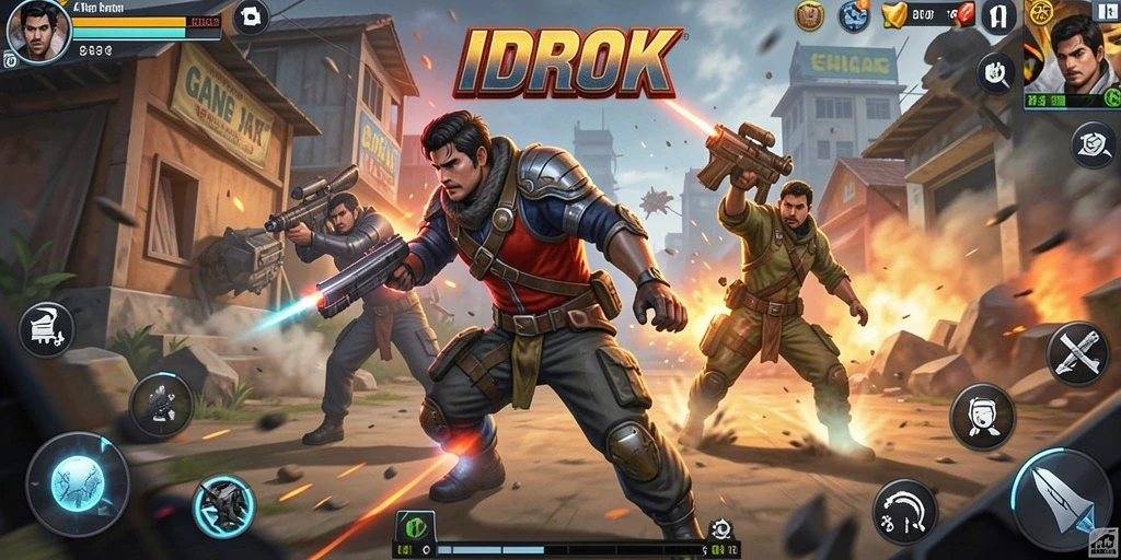 Tangkapan layar aksi mendebarkan dari IDROK dengan pertempuran intens.