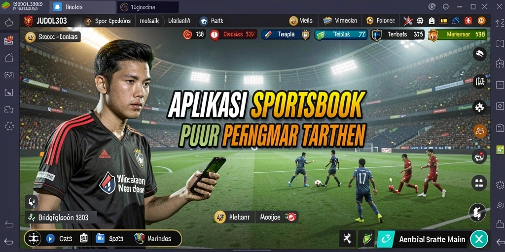 Tampilan antarmuka aplikasi JUDOL303 dengan opsi taruhan olahraga.