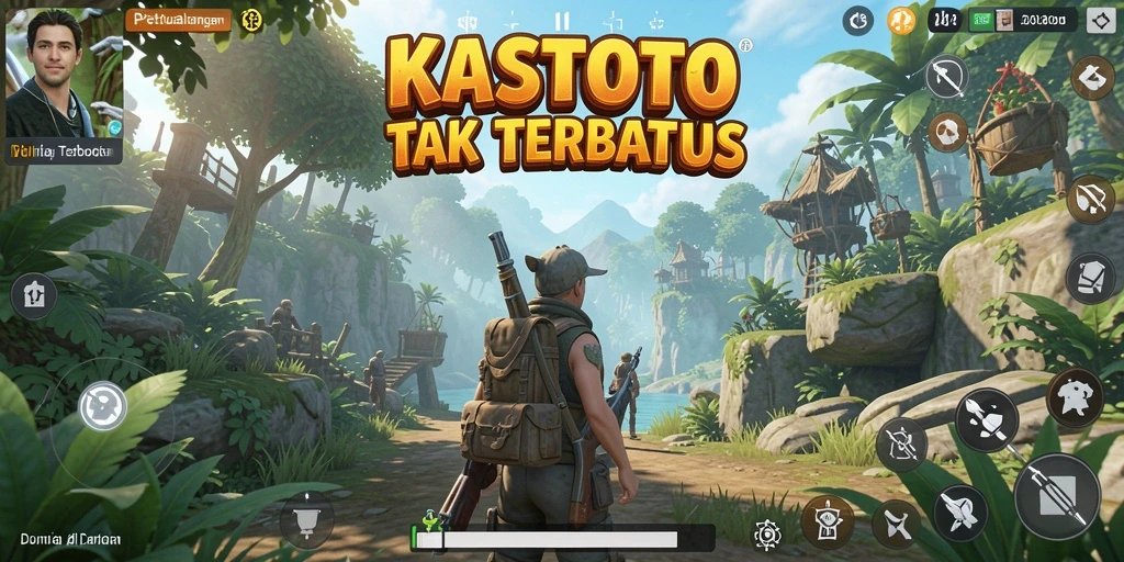 Screenshot gameplay Open World KASTOTO yang menampilkan eksplorasi yang menakjubkan.