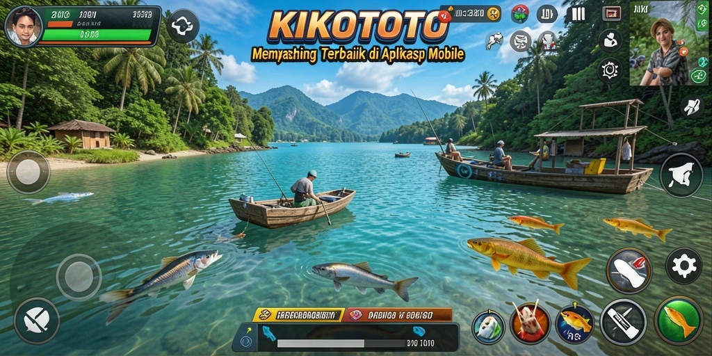 Gameplay seru KIKOTOTO dengan pengalaman memancing nyata.