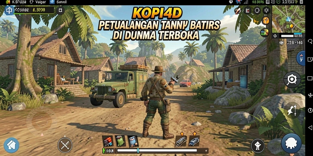 Gameplay seru KOPI4D dalam dunia terbuka yang luas.