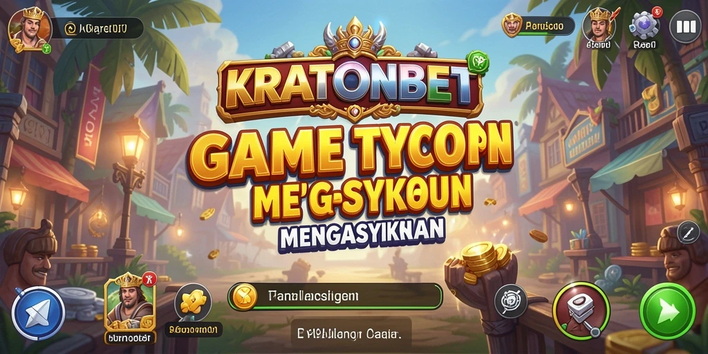 Tangkapan layar gameplay KRATONBET menunjukkan aksi mengelola kerajaan yang seru.