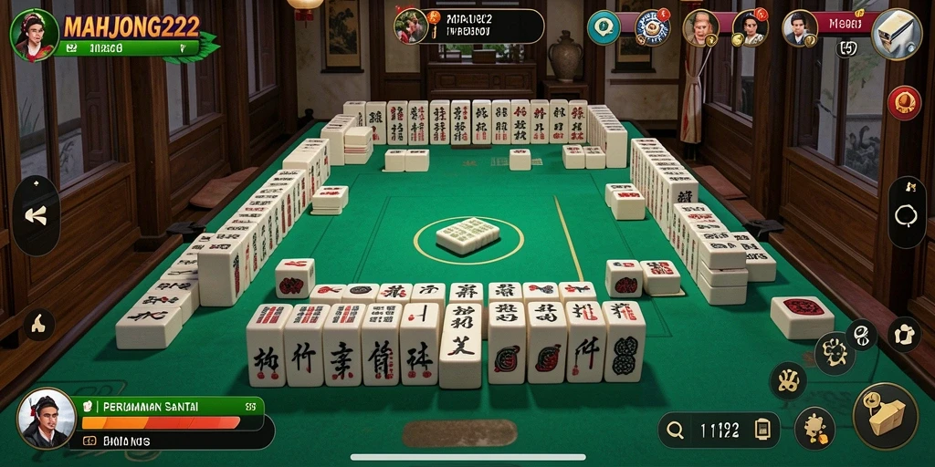 Tampilan menarik dari gameplay seru di MAHJONG222.