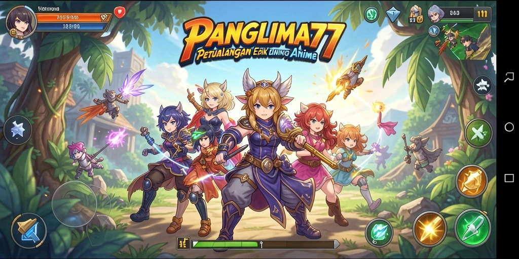 Tampilan gameplay menakjubkan dari PANGLIMA77 dengan karakter Anime.