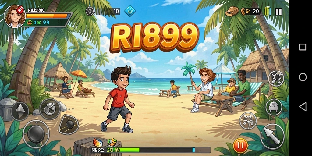 Tampilan gameplay RI889 yang menarik dan penuh warna.