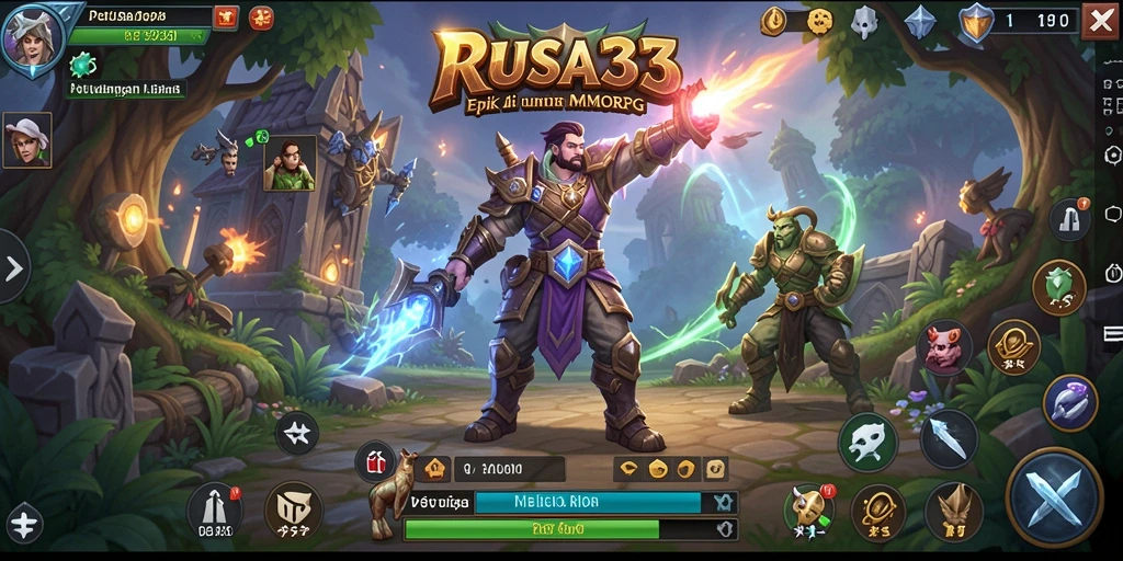 Tangkapan layar RUSA33 menunjukkan aksi seru dalam pertempuran MMORPG.